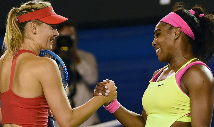 S Williams and Sharapova