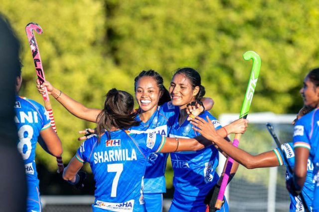 Players of India's women's national hockey team