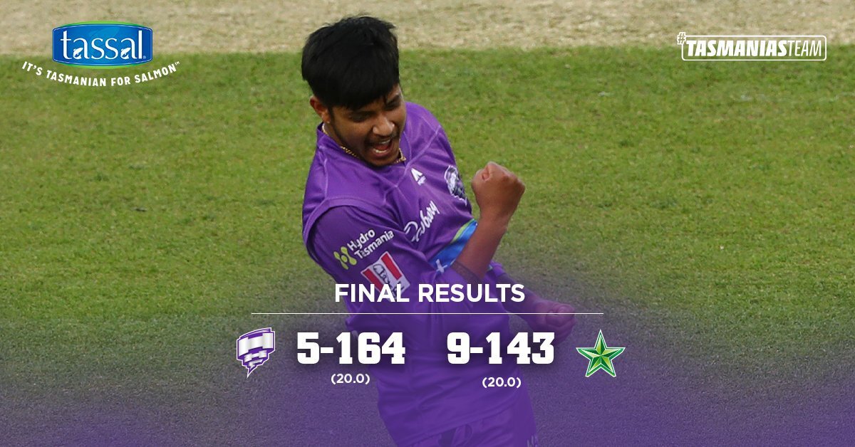 Maxwell’s 70 in-vain as Hurricanes beat Stars by a wide margin of 21 runs in match 23 at Blundstone Arena