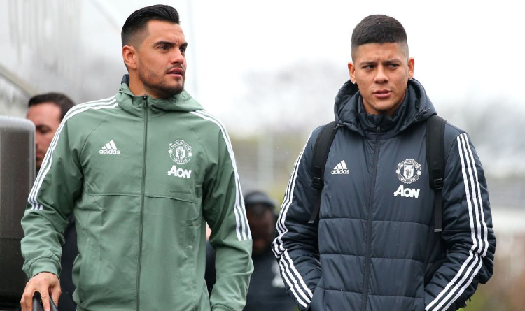 Sergio Romero and Marcos Rojo