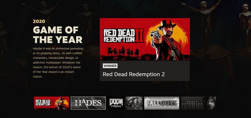 One of the biggest awards of the night, the game of the year award, was won by Red Dead Redemption ll
