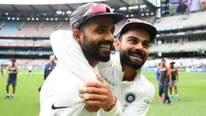 Ajinkya Rahane (left) and Virat Kohli