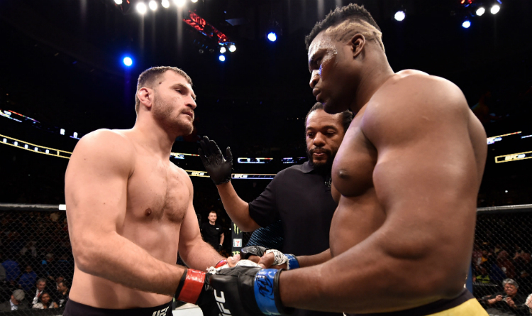 Miocic vs Ngannou stats
