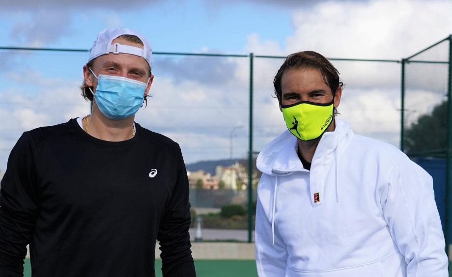 Rafa Nadal on tennis courts