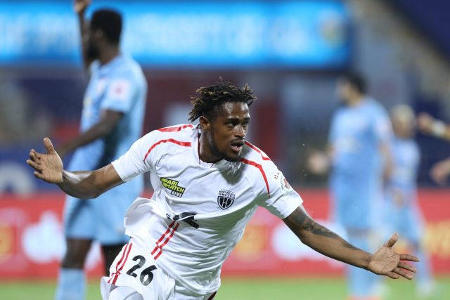 Deshorn Brown celebrating his goal