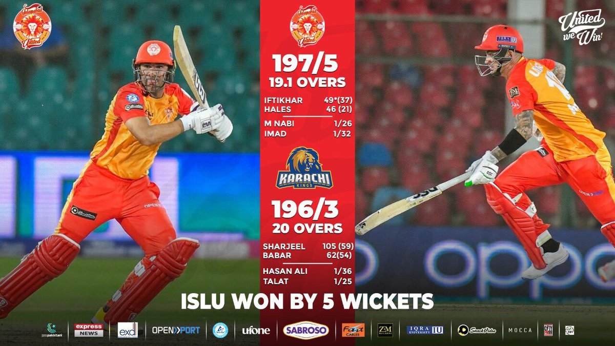 Chasing streak is alive as Islamabad charges over defending champions, Karachi, Asif Ali takes up from the crucial stage