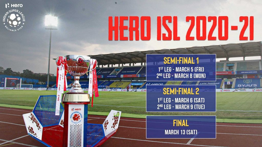 Semifinal and final dates announced for ISL 202021 season