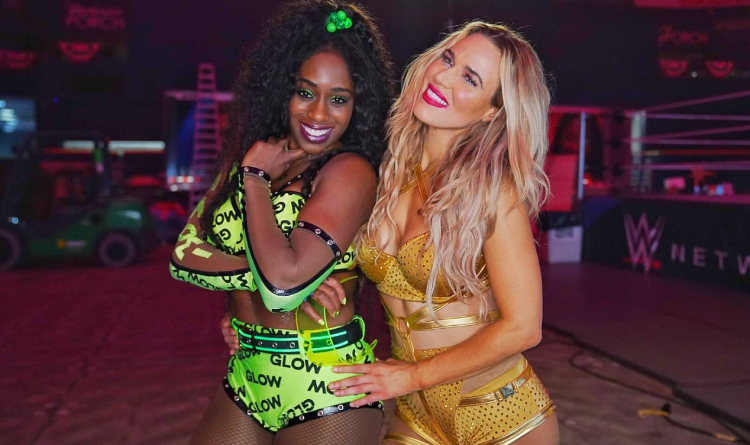 Lana and Naomi after the victory at WWE Raw
