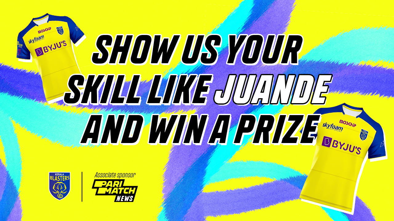 Juande of the Kerala Blasters shows us how he plays football. Can you do the same? Pick up a signed jersey!
