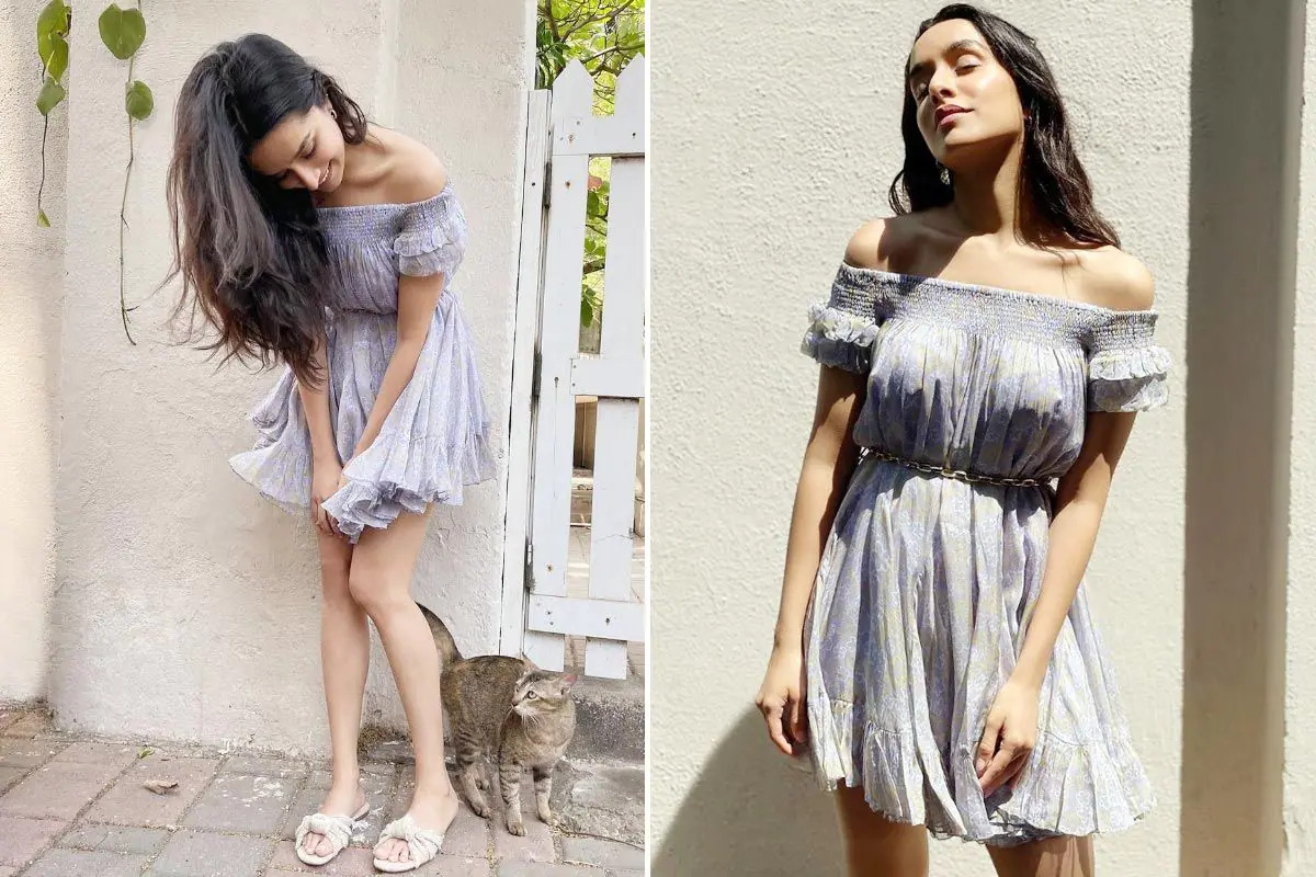 Shraddha Kapoor shows Rs 14,500 lilac floral dress