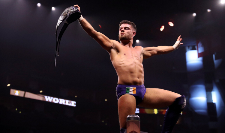 Jordan the WWE NXT belt against Trent Seven