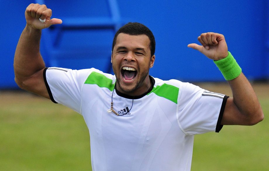 Jo-Wilfried Tsonga after winning