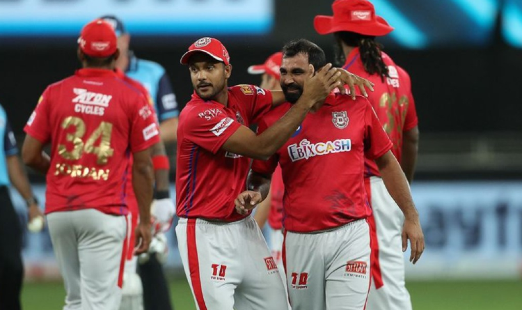 Punjab Kings players celebrating a wicket