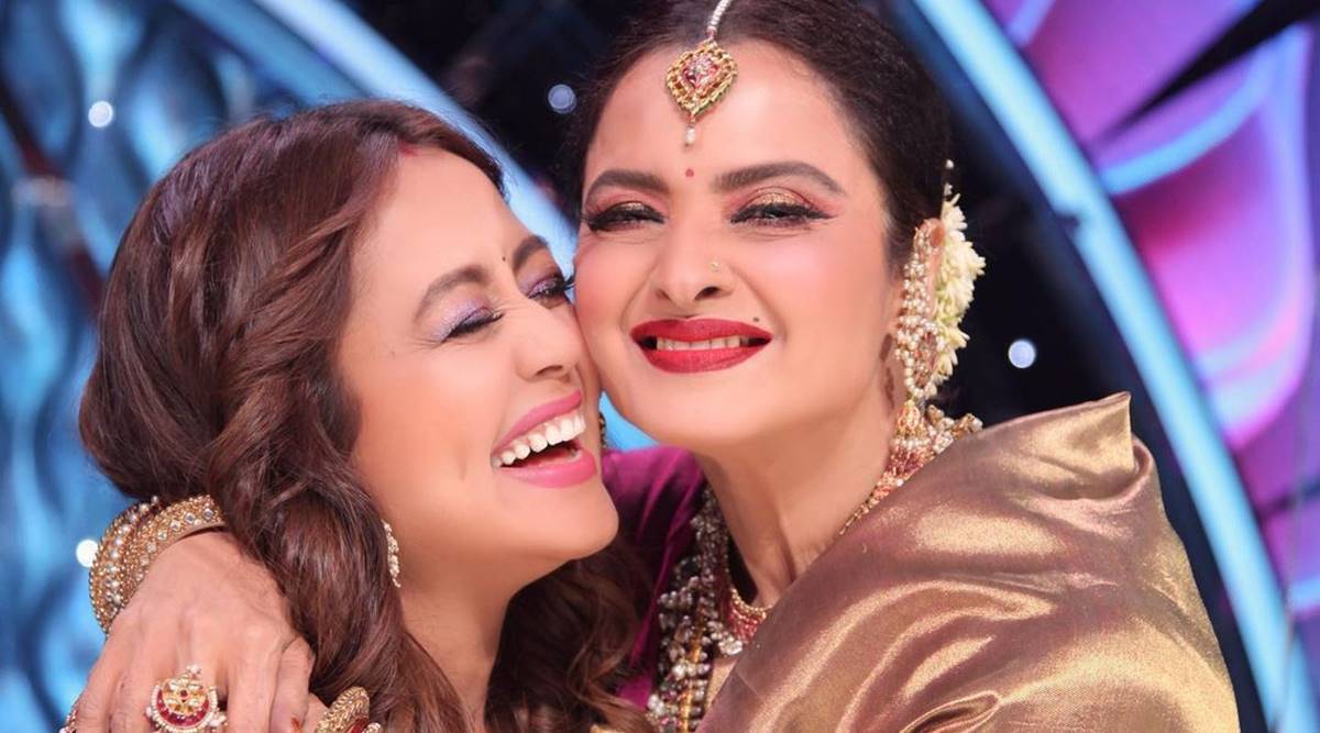 Rekha gives Neha Kakkar “Shaadi Ka Shagun”