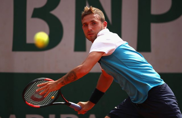 Dan Evans during matches