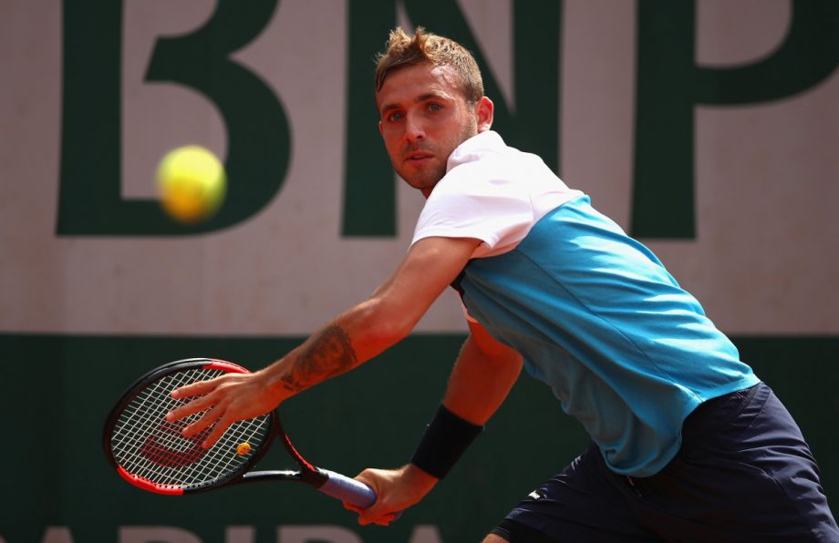 Dan Evans during matches