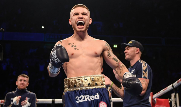 Frampton celebrating victory