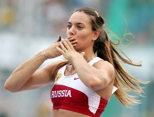 Yelena Isinbayeva at the competition