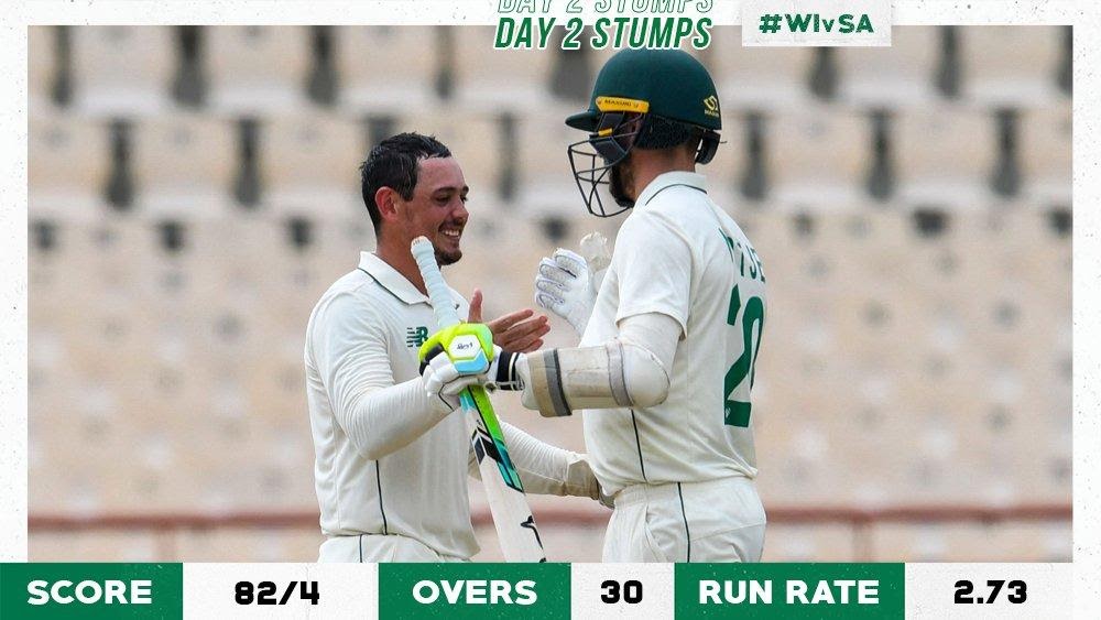 As it happened – West Indies vs South Africa, 1st Test, Beausejour Cricket Ground, Day 2