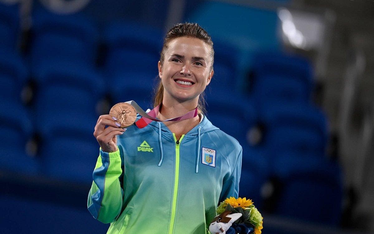 Elina Svitolina from Ukraine gets the bronze medal in women’s tennis