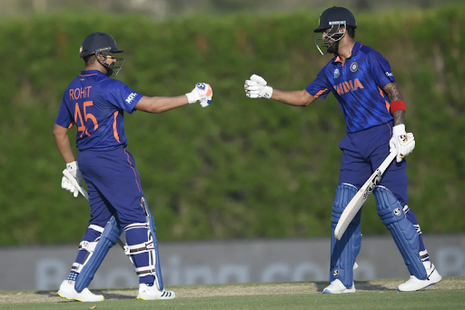 Rohit Sharma (left) and KL Rahul