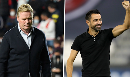 Roenald Koeman and Xavi